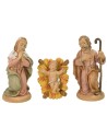 Natividad 3 piezas serie lux 12 cm en PVC Mondo Presepi