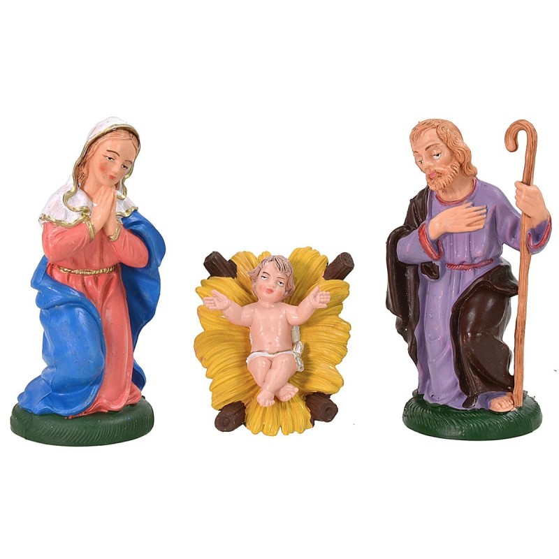 Natività set 3 pz serie color 12 cm in pvc