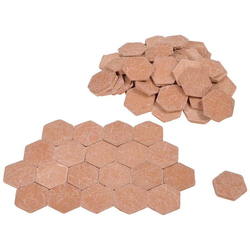 Pavimento hexagonal de 23 mm en paquete de 65 piezas de baldosas en.