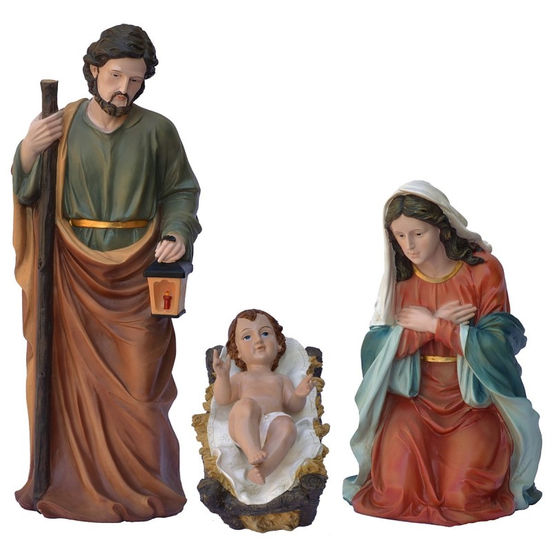 Natividad 3 figuras en resina h 80 cm | Mundo Belenes