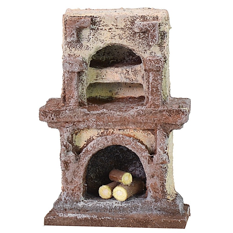 Chimenea de varios niveles cm 6X3X9 h altura, poliestireno, estatuas