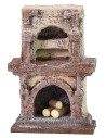 Chimenea de varios niveles cm 6X3X9 h altura, poliestireno, estatuas