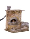 Forno effetto fuoco per Presepe cm 7,5x6,5x9,5 h