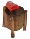 Ceppo macellaio in legno con carne h. 5 cm