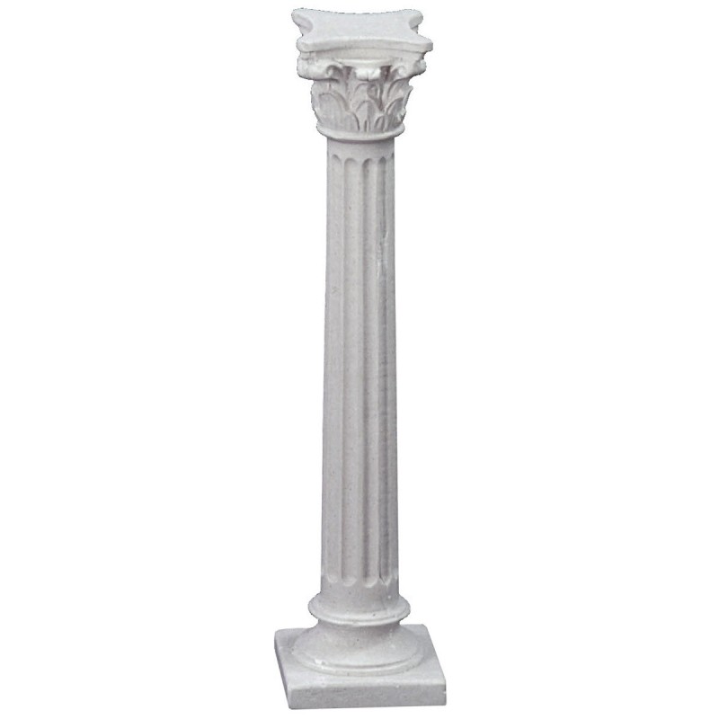 Columna estriada con capitel corintio de 10 cm de altura del capitel.