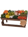 Banco de frutas y verduras de 15x7,5x7,8 cm de alto, altura del banco.