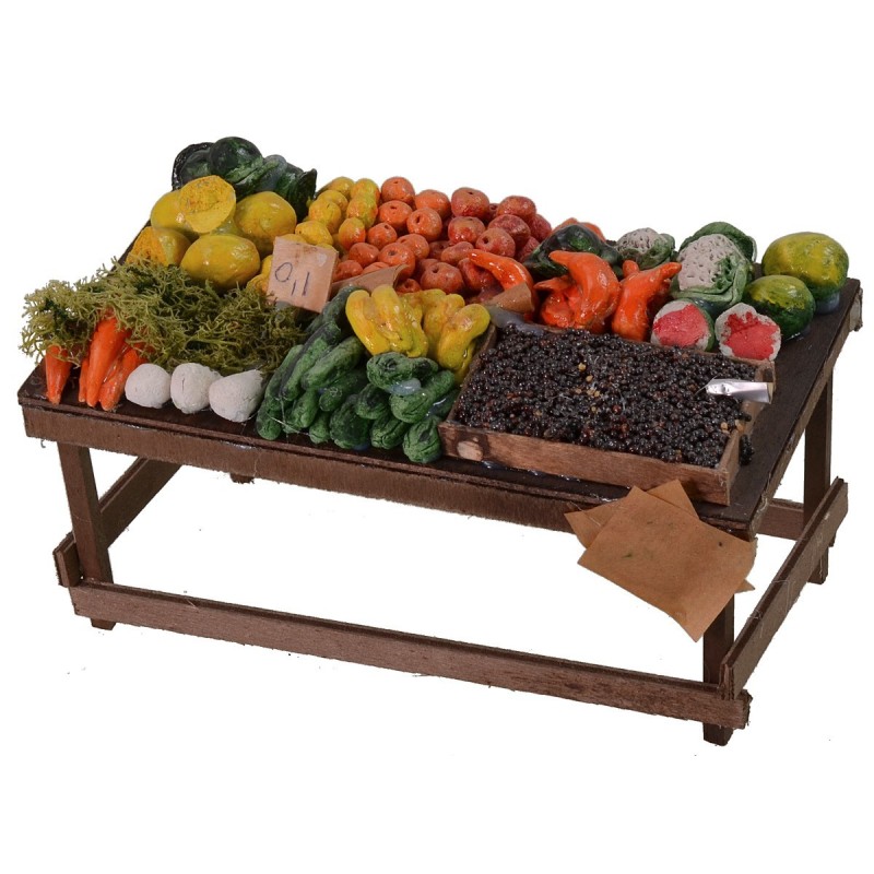 Banco de frutas y verduras cm 20x11x11 h banco, altura.