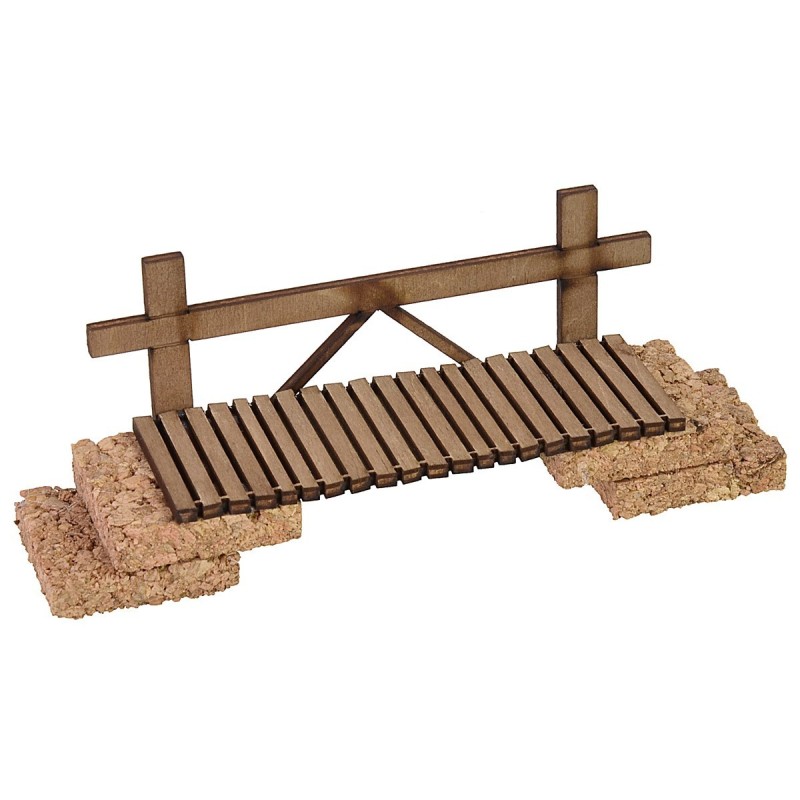 Puente de madera cm 17x4x6 h madera, altura, estatuas, puente