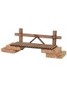 Puente de madera cm 17x4x6 h madera, altura, estatuas, puente