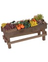 Banco de frutas y verduras de 18x7,5x10 cm de altura, banco, frutas.