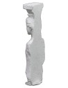 Lesena con estatua de medio busto de 2,3x0,9x7 cm de altura, yeso.