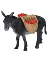 Burro con carga de tomates cm 10x3x8 h altura, estatuas.