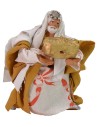 Set 3 Re Magi 9 cm vestiti in tessuto tessuto, sono, statue