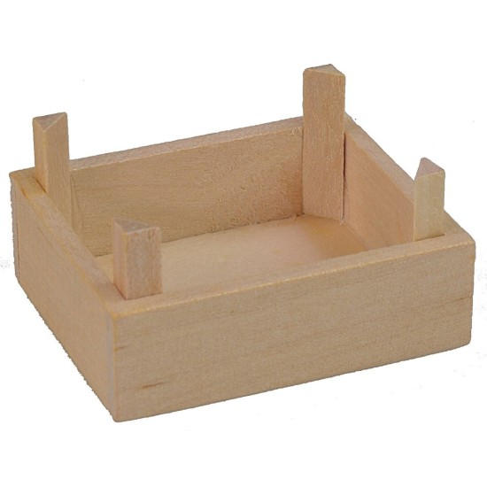 Caja de madera de 4,5x3,7x2,4 cm de altura, madera, estatuas.