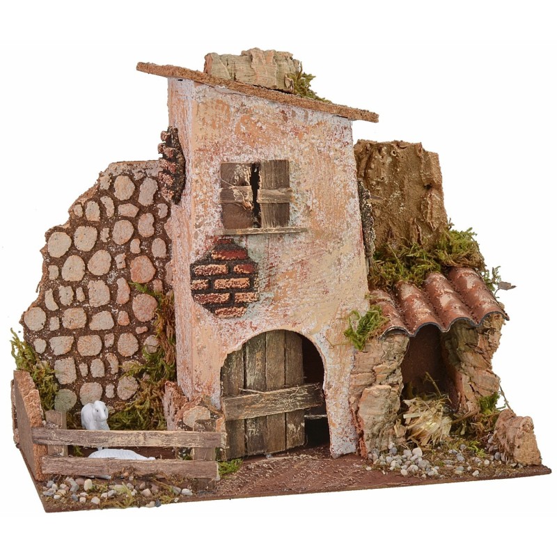 Casita de campo de 28x14x22 cm de altura, campo, estatuas