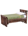 Cama de madera envejecida de una plaza cm 8x14x8 h madera