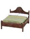 Letto matrimoniale in legno con testata ondulata cm 12x13,5x10