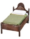 Letto singolo in legno con testata ondulata cm 7x11x8 h