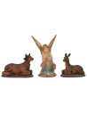 Conjunto de 11 estatuas con Natividad de 7 cm en resina, estatuas de resina.