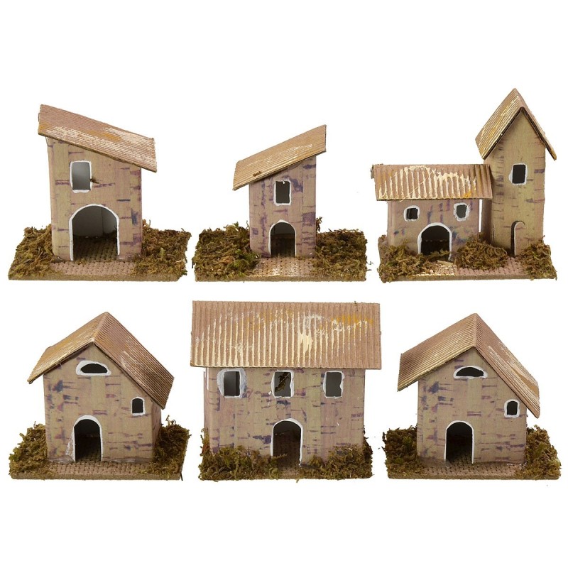 Set 6 casette per Presepe cm 7,5x5x7,5 h