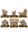 Set 6 casette per Presepe cm 7,5x5x7,5 h presepe, altezza