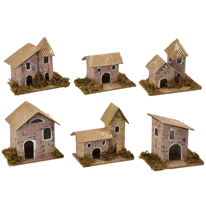 Set 6 casette per Presepe cm 7,5x5x7,5 h