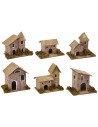 Set 6 casette per Presepe cm 7,5x5x7,5 h