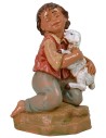 Child kneeling with lamb series 30 cm Fontanini