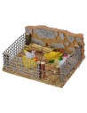 Recinto con galline cm 12x10x5,5 h altezza, galline, recinto