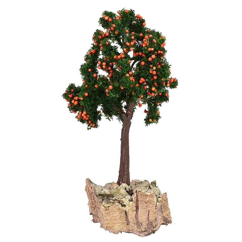 Árbol de naranjas con base de 4x4x13 cm de altura, base, árbol, estatuas.