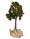 Árbol de naranjas con base de 4x4x13 cm de altura, base, árbol, estatuas.