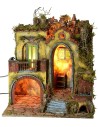 Presepe illuminato stile '700 con grande arco cm 50x40x62 h