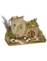 Casa presepe con galline cm 20x12x13 - scenografia presepe