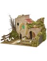 Casa presepe con galline cm 20x12x13 - scenografia presepe