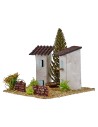 Casas para belén con árbol de 13x13x9 cm Mondo Presepi