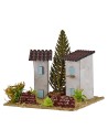 Houses for nativity scene with tree 13x13x9h cm