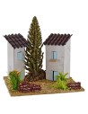 Houses for nativity scene with tree 13x13x9h cm