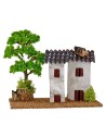 Houses for nativity scene with tree cm 15x8x9 h