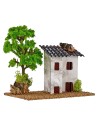 Houses for nativity scene with tree cm 15x8x9 h