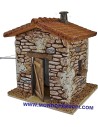 Stone house with smoke cm 15x12x19 h.