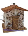 Stone house with smoke cm 15x12x19 h.