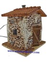 Stone house with smoke cm 15x12x19 h.