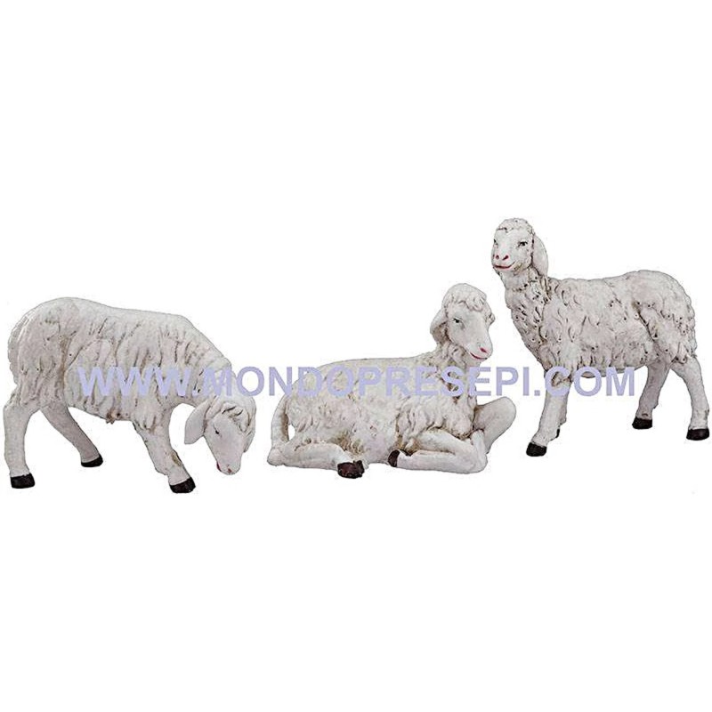 Conjunto de 3 ovejas para estatuas de 40-45 cm Mondo Presepi