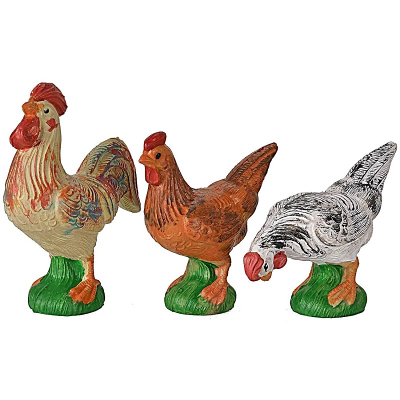 Set of three pvc fowl for statues 20-30 cm