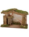 Cabaña con escalera y granero de 42x19x28 cm de altura, cabaña