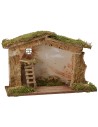 Cabaña con escalera y granero de 42x19x28 cm de altura, cabaña