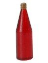 Juego de 4 botellas rojas de 3,4 cm de altura, plástico, rojas