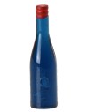 Juego de 4 botellas azules de 3,6 cm de altura, estatuas, altura, plástico.