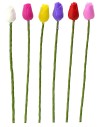 Set di 6 tulipani in vari colori 6 cm mazzo di fiori, rose