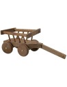 Carrito de madera 11,5x4,5x4 h madera, estatuas, altura